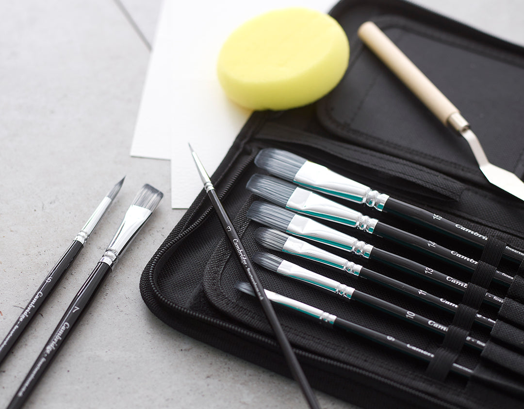 Set of 15 Premium Fine Artist Brush Set with Durable Case - The Cambridge