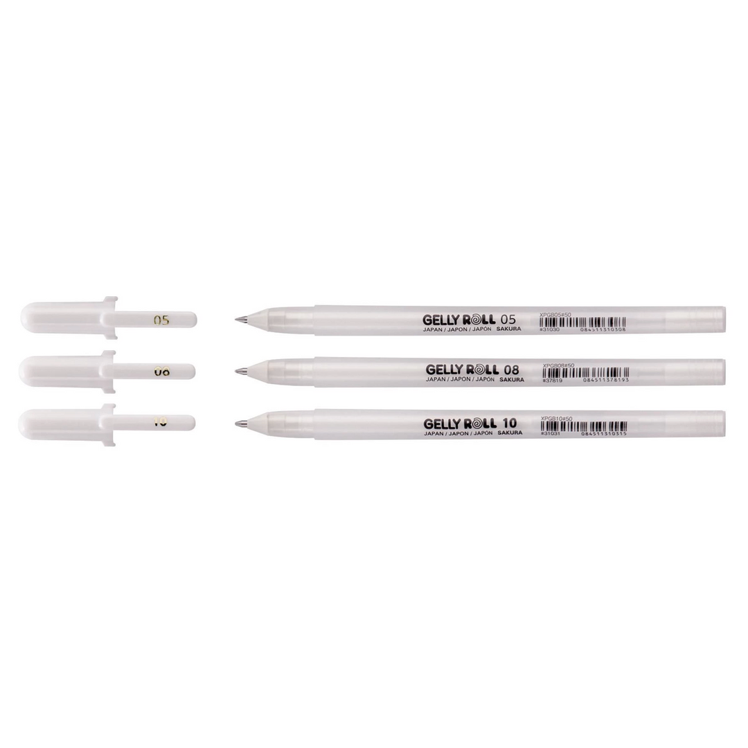 Gelly Roll set Bright White fine-medium-bold | 3 pens