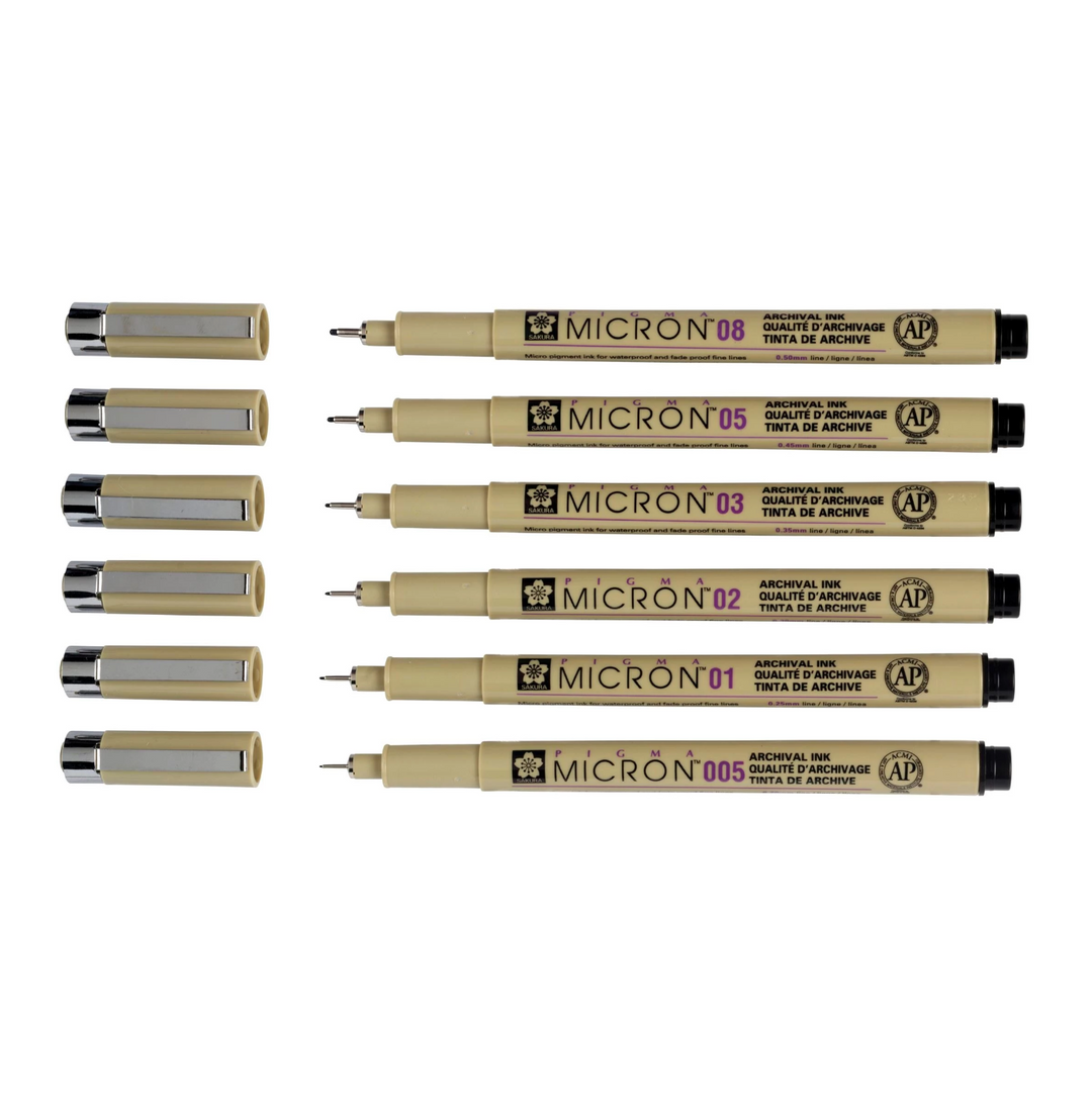 Pigma Micron fineliner promotion set | 4 + 2 free