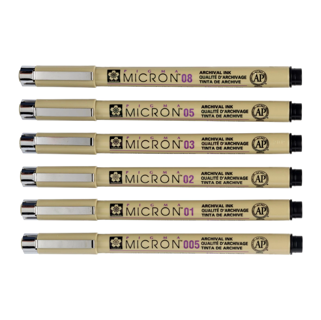 Pigma Micron fineliner promotion set | 4 + 2 free