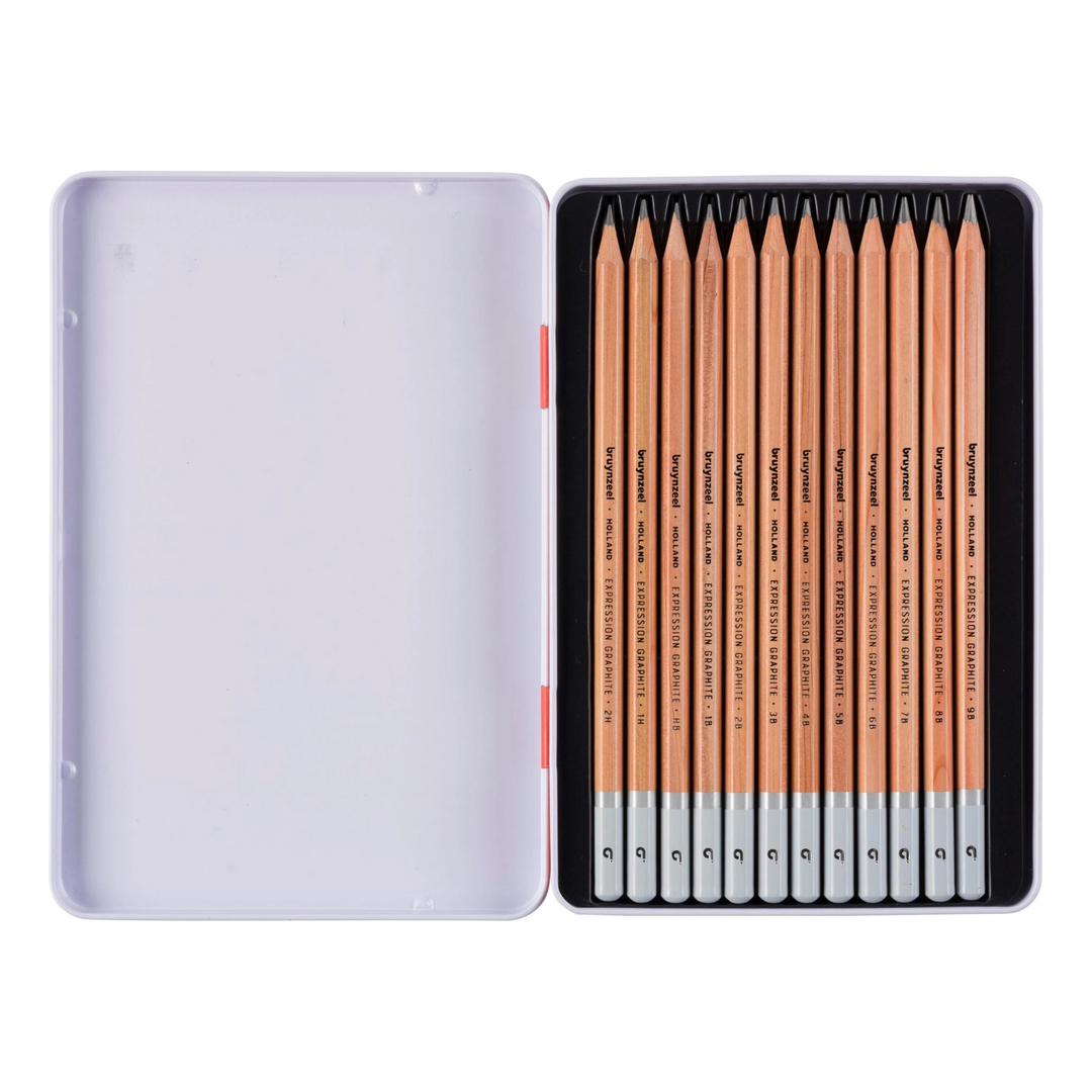 Expression graphite pencil tin | 12 pieces