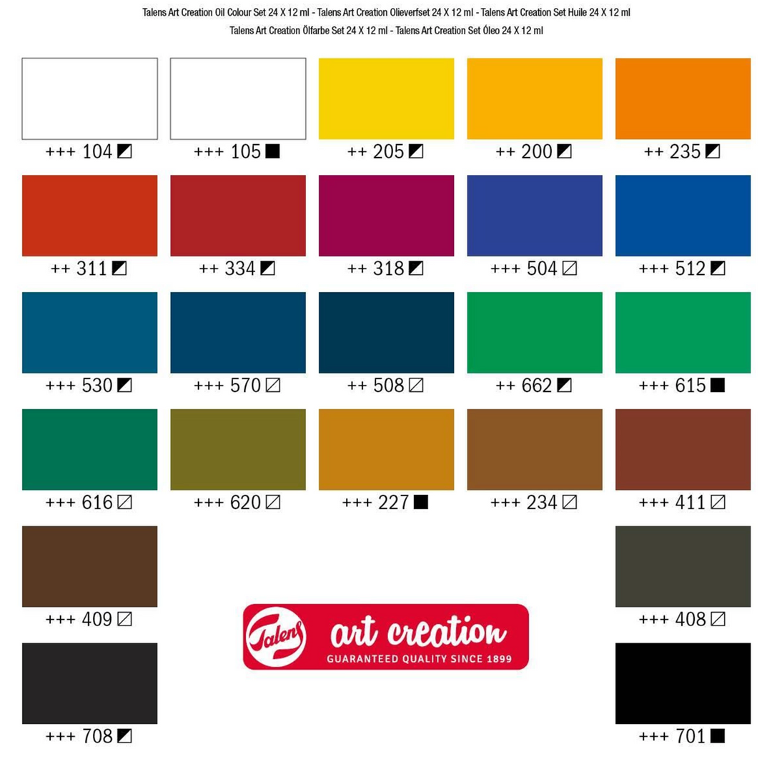 TALENS ART CREATION Oil colour set | 24 x 12 ml