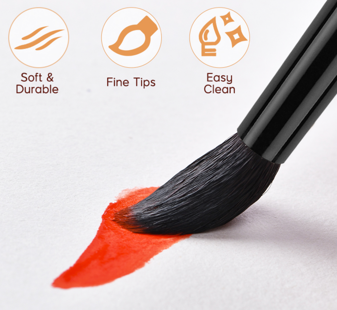 NEW - Set of 7 Synthetic Squirrel Hair Set – Premium Watercolour Brushes