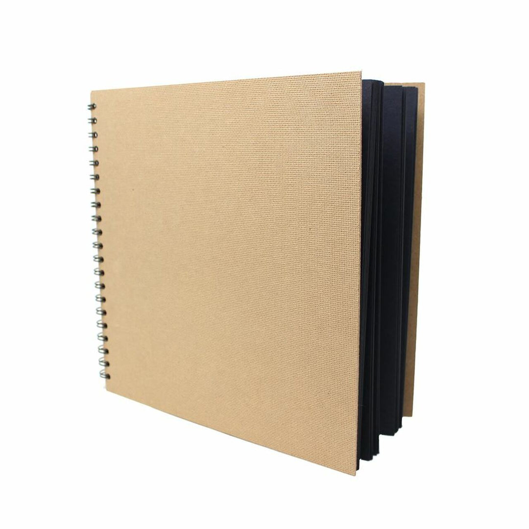 Enviro Spiral Bound Black Card Sketchbooks - 270gsm - The Fine Art Warehouse