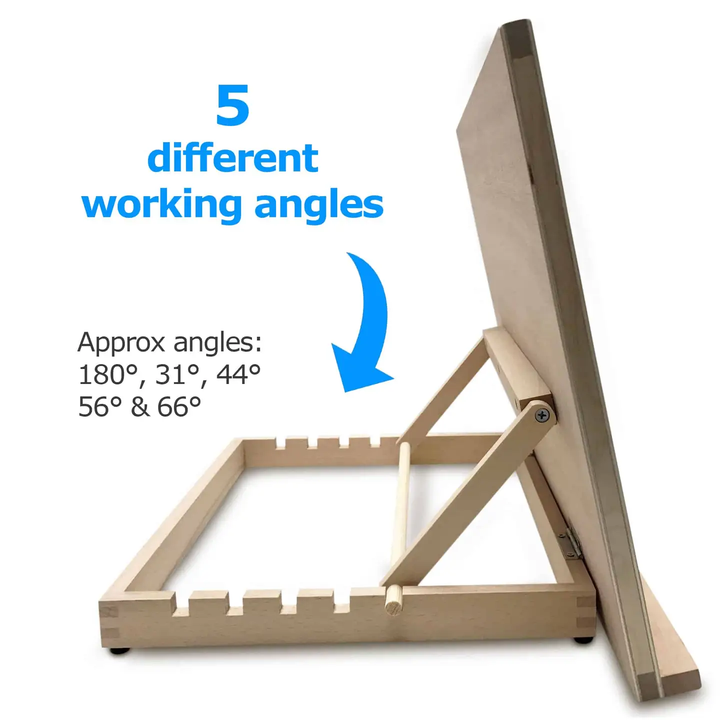 Wooden Table Top Easel with 5 Adjustable Angles